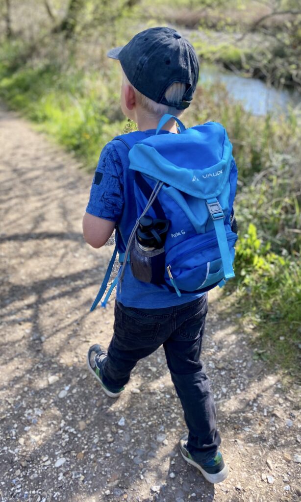 Hiking on an adventure in the countryside